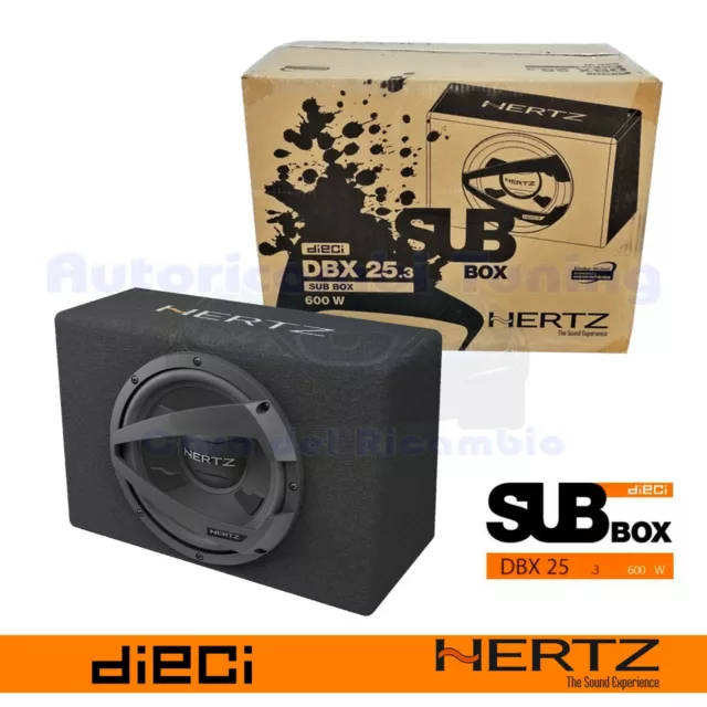 Hertz DBX 25.3 Sub Box Subwoofer 25 CM 600W Linea Dieci Cassa Chiusa