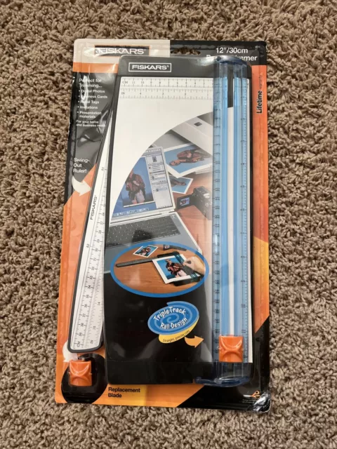 NEW Fiskars  Portable Crafts Scrapbooking Triple Track Paper Trimmer 12 Inch