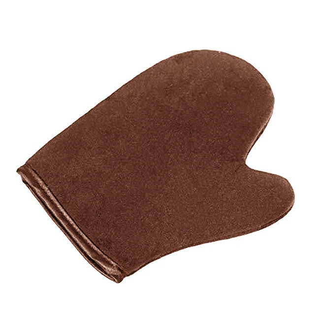 1 pieza Guantes aplicadores de aceites corporales autobronceadores Guante de limpieza corporal (marrón)