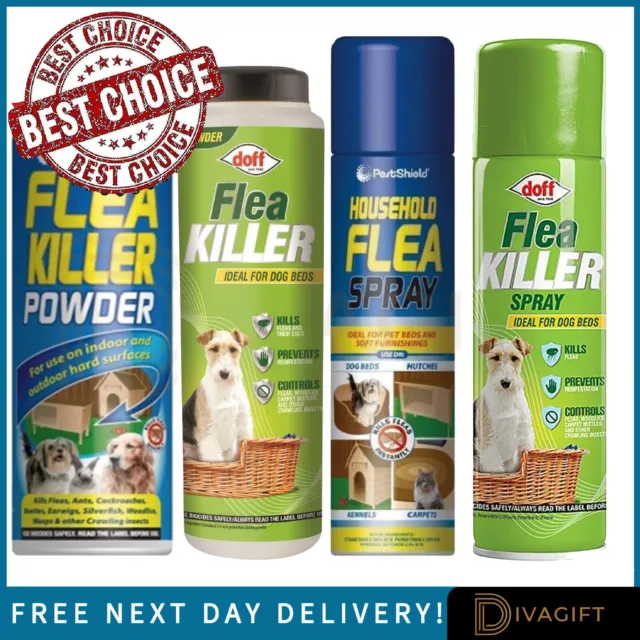 200Ml Flea Spray Powder Killer For Dogs Cats Flea Tick Home Household Protection