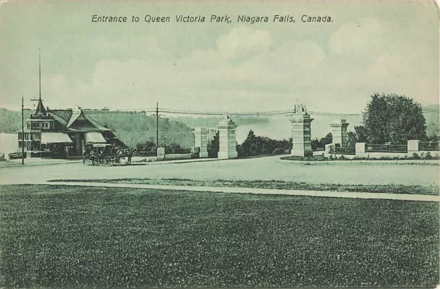 Postcard Entrance to Queen Victoria Park Niagara Falls Ontario Canada