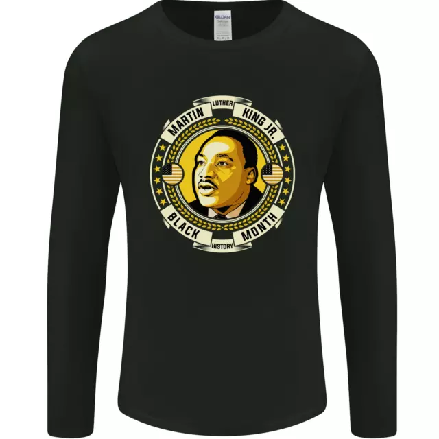 T-shirt da uomo Martin Luther King Black History Month a maniche lunghe