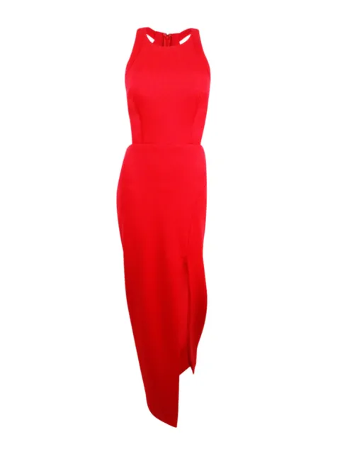 Betsy & Adam Women's Strappy-Back Scuba Gown (10, Red)