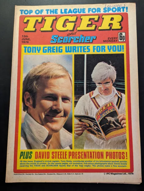 Tiger and Scorcher Comic 12th June 1976, FREE UK POSTAGE