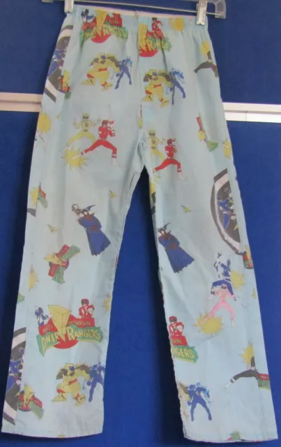 EUC Vintage POWER RANGER Pajamas BOTTOMS by Durex Sz 10 blue