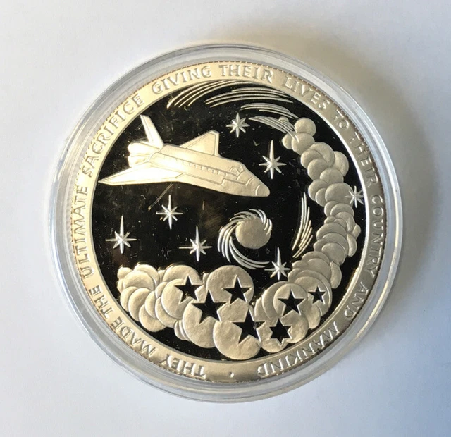 5 oz .999 Silver Medal 1993 NASA Columbia Mission STS 107  CH PROOF