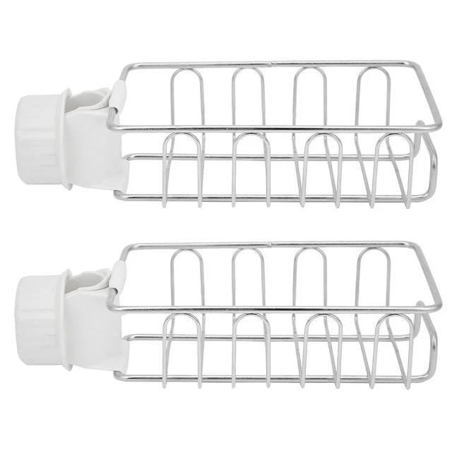 02 015 Lavello Caddy Organizer 2 Pezzi In Acciaio Inox Rubinetto Per