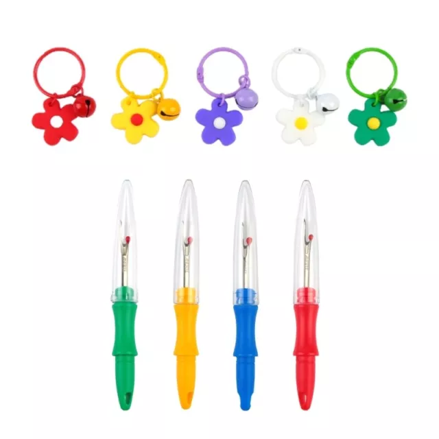 Seam Rippers with Flower Keychain Practical Stitch-Rippers for Crafting Sewing