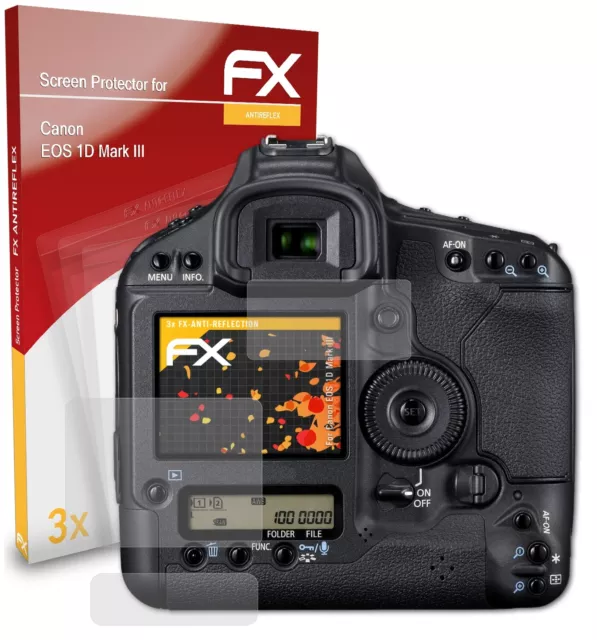 atFoliX 3x Screen Protection Film for Canon EOS 1D Mark III matt&shockproof