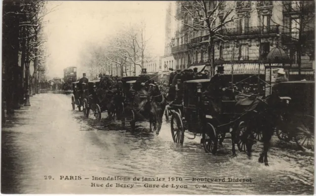 CPA Inondations 1910 PARIS Gare de Lyon Rue de bercy (996853)