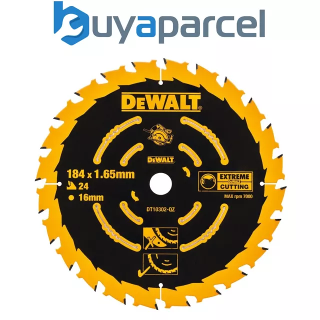 Dewalt DT10303 Cordless Circular Saw Blade 184 x 16 x 40T Extreme Framing DWE560