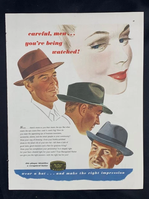 Magazine Ad* - 1946 - Hat Research Foundation