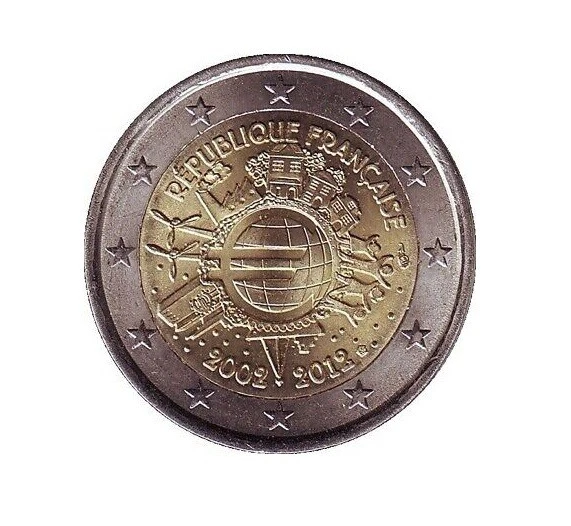 Pièce De 2 Euros commémorative République Française 2002-2012