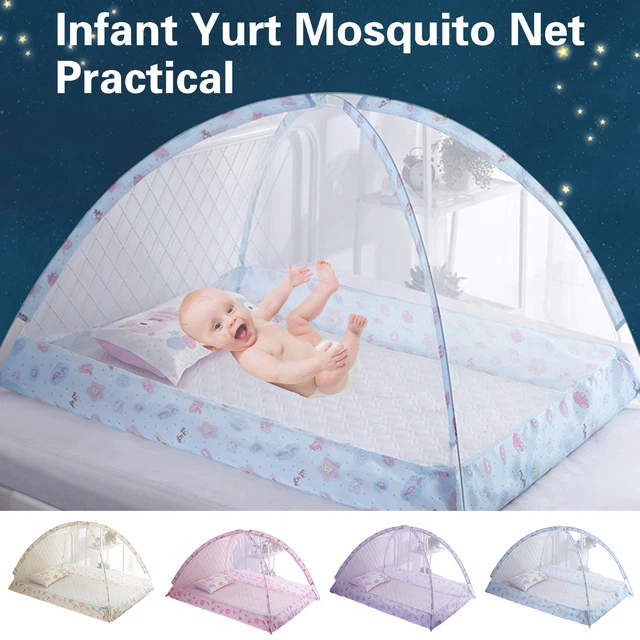 Cortina de cama de diseño de yurta antimosquitos abierta rápidamente para niños