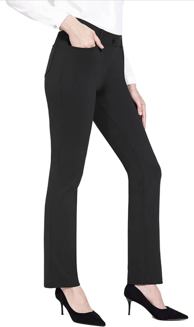 BALEAF Women’s Yoga Dress Pants Black Stretchy Work Slacks Business Casual Small