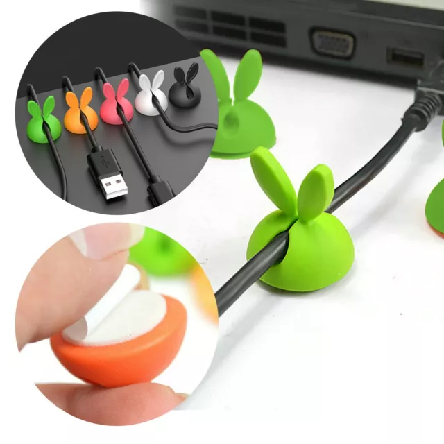 Clips Cable Organizer Cord Management Charger Desktop Cute Clip Wire Holder