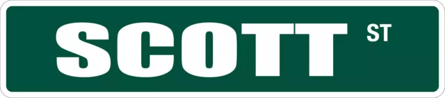 *Aluminum* Scott 4" x 18" Metal Novelty Street Sign  SS 3205