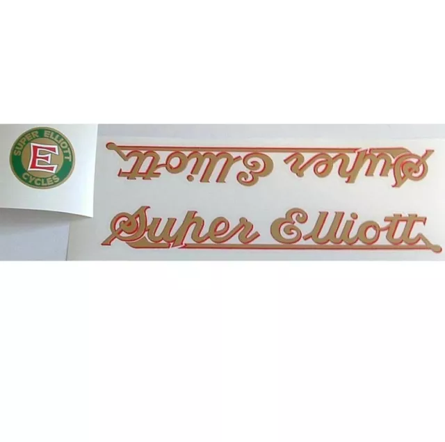 SUPER ELLIOTT DECAL sets for vintage bicycle one set only per sale
