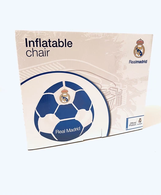 Sedia gonfiabile ufficiale Real Madrid design calcio bambini - età 3+ 30 kg - nuova