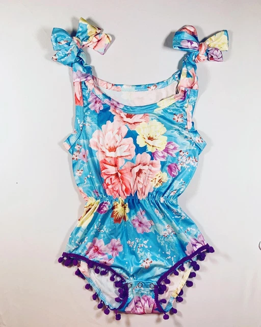 Infant Summer Fall Spring Floral Baby Girl Romper Outfit 6 Months- 12 Months