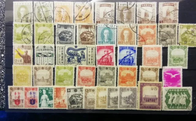 Briefmarken China, Manschukuo, Kleines LOT,