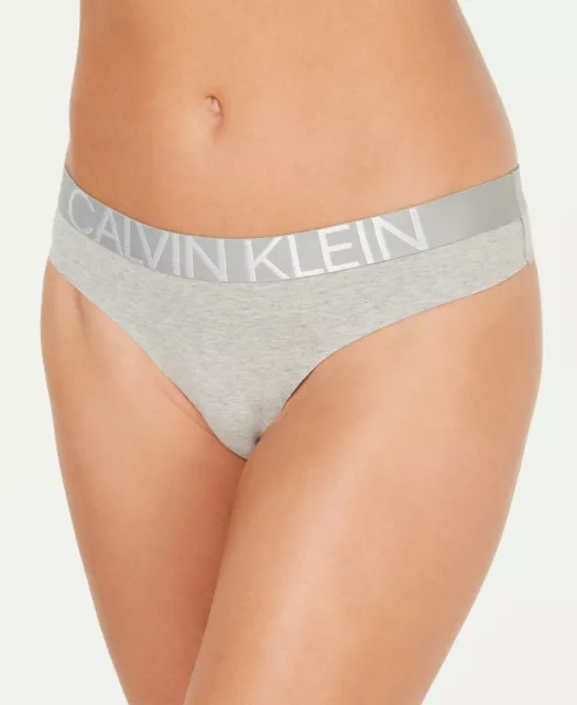 Calvin Klein Womens Statement 1981 Logo Thong Size XS 2