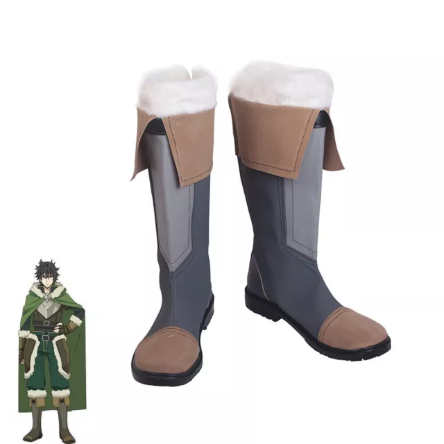 Scarpe The Rising of the Shield Hero Naofumi Iwatani Stivali Cosplay Uomo