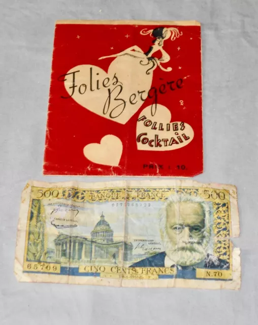 Folies Bergere Stage Show  Program 1950's + $$$$$