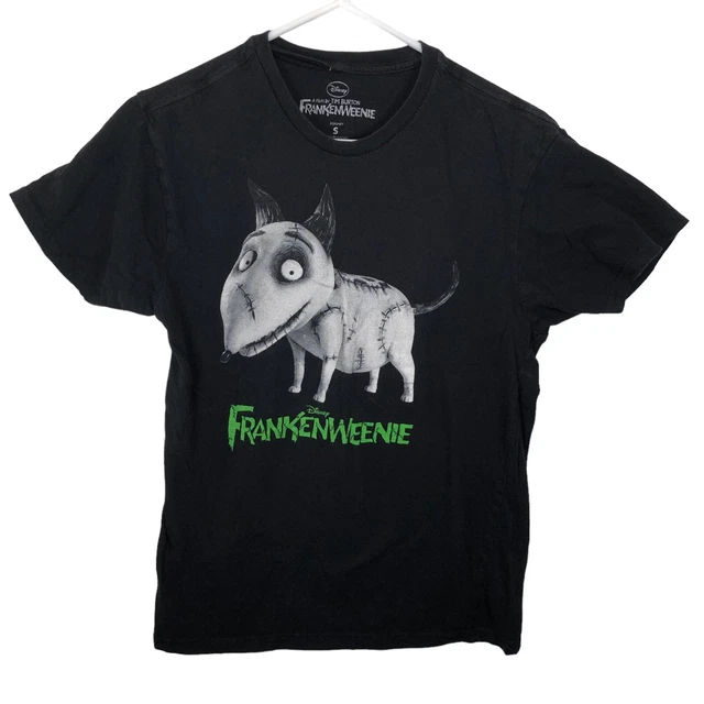 Frankenweenie Dog T-Shirt Top Tee Women's Horror Halloween Goth Punk Disney S