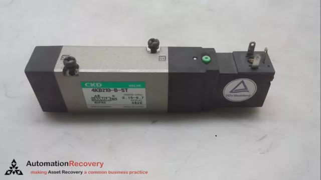 Ckd 4Kb219-B-St,Solenoid Valve,Voltage; 24 Vdc, #271716