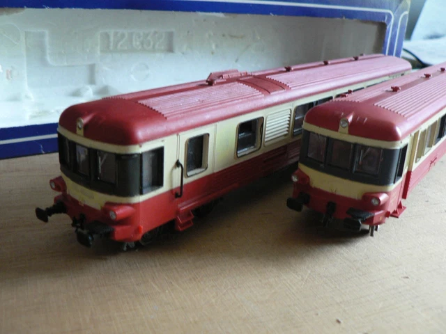 Autorail JEP 2 éléments – Échelle 0, Métal, Bon état, Made In France