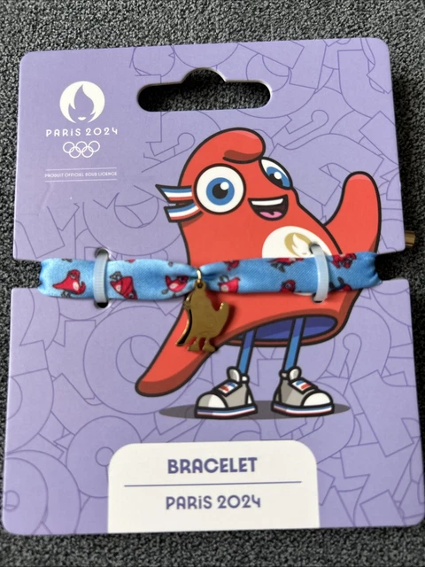 Bracelet Ajustable Paris 2024 Breloques Jeux Olympiques - Doré Acier Inoxydable