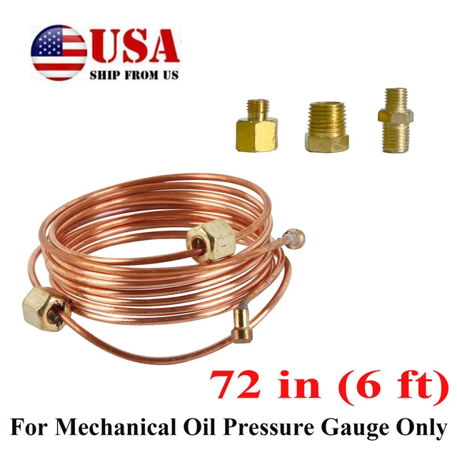 MECHANICAL OIL PRESSURE Gauge Tubing Kit 72in AG 96, 3224, 82553 F, SE