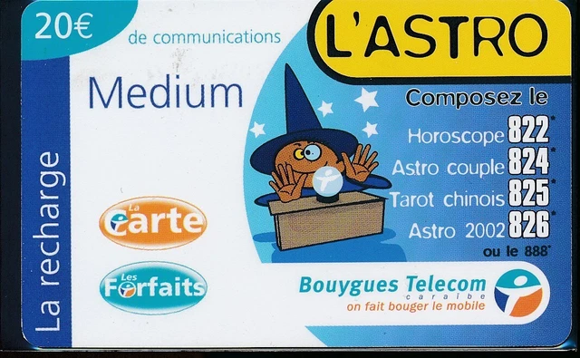 Carta Prepagata Bouygues Caraibi Rif. Abc 21/8