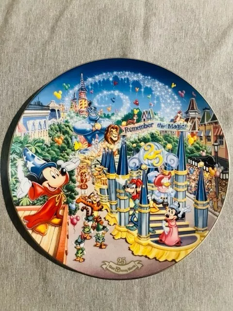 Walt Disney World 25th Anniversary "Remember The Magic Parade" Plate