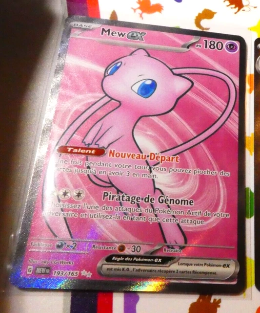 Pokemon 151 Card Secret Rare Holo Card Fr Mew EX 193/165 EV3.5 MEW FR Mint