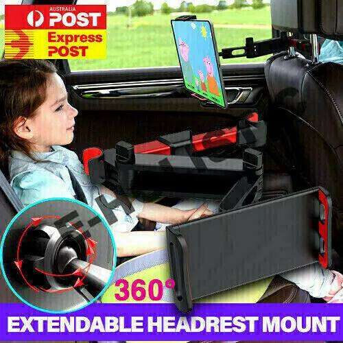 Extendable Foldable Headrest Mount Holder Metal Car Seat For iPhone iPad Tablet