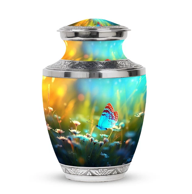 Memorial Keepsake For Ashes Butterfly Fly In A Meadow (3 Inch) Pack Of 1