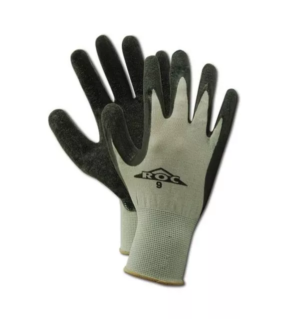 MAGID Multipurpose Nylon Mechanic Work Gloves, 12 PR, Crinkle Latex Coated, S...