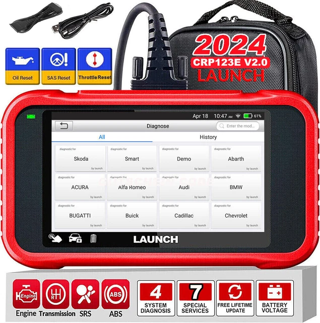 Scanner OBD2 Bluetooth 5.4 - Valise Diagnostic Auto Pour IOS/Android, Lecture Codes Panne