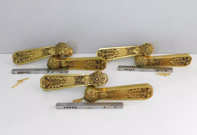 ▨ 7X7mm,Lot 3 Ancienne Paire de Poignée de Porte en Bronze, Style Empire,Vintage