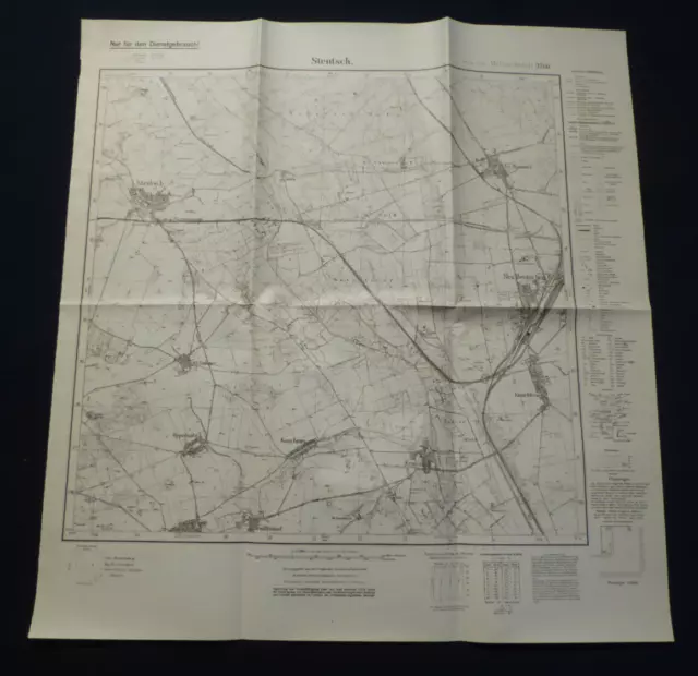 Meßtischblatt 3760 Stentsch i.d. Neumark / Szczaniec, Züllichau, Landkarte 1945