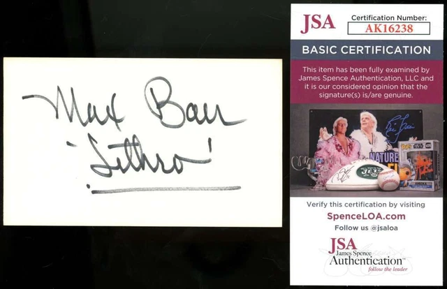 Max Baer Signed 3x5 Index Card Beverly Hillbillies Jethro Autograph JSA D8663