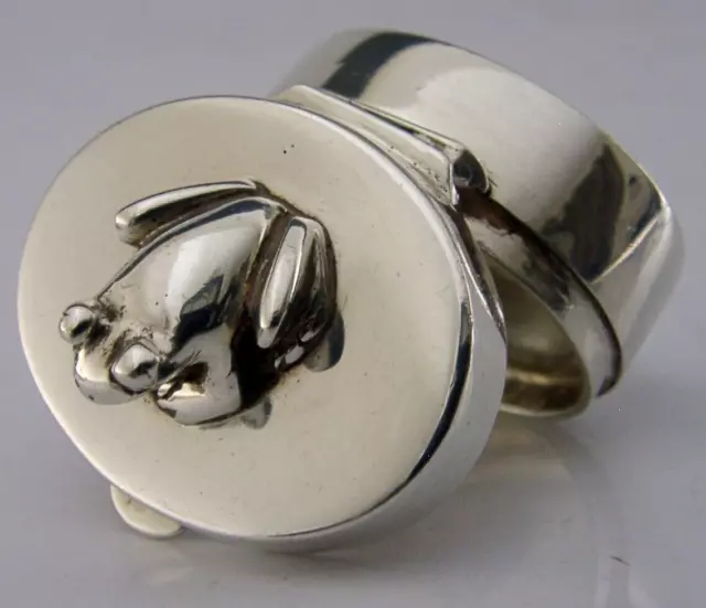 QUALITY LINKS of LONDON ENGLISH SOLID STERLING SILVER FROG BOX 1992 ANIMAL