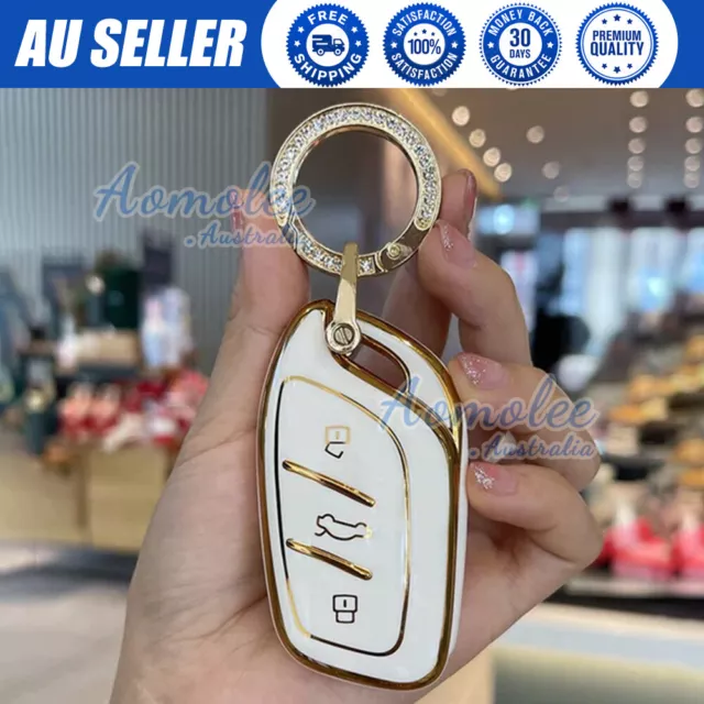 Beige TPU Remote Key Fob Case Cover Fits For MG ZS EV 2022 HS MG3 MG5 MG6 MG7