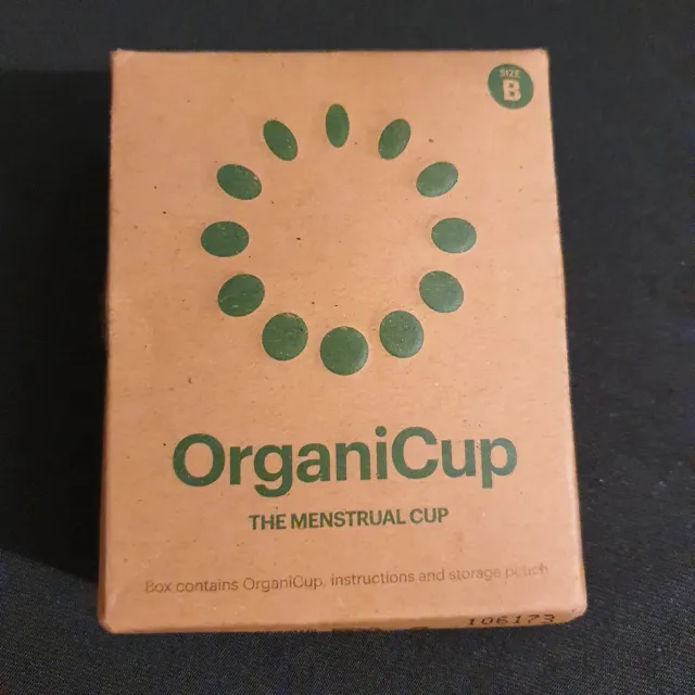 OrganiCup Menstrual Cup Size B Period Vegan Sustainable Reusable Non-Toxic