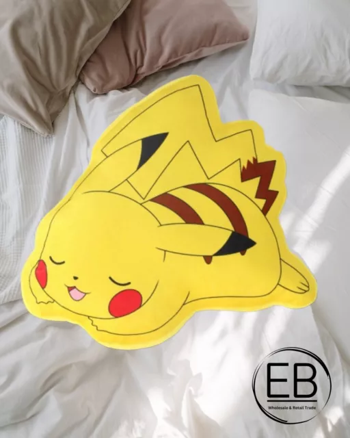 XXL Pokémon Pikachu 3D Kuschelig Süßes Kissen Dekokissen Kissenform Velour 50x40 2