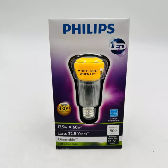 PHILIPS EnduraLED 12.5W A19 2700K Dimmable Light 800 Lumen LED Light (1 Bulb)