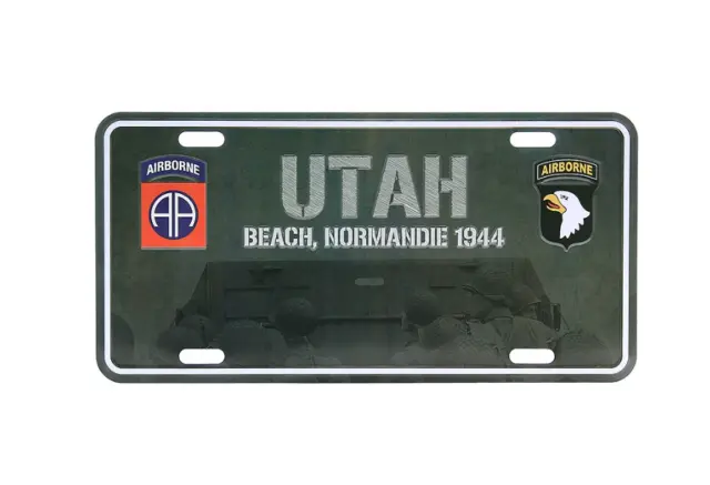 US Army Kennzeichen Nummernschild License Plate USA D-Day UTAH Beach 🇺🇸