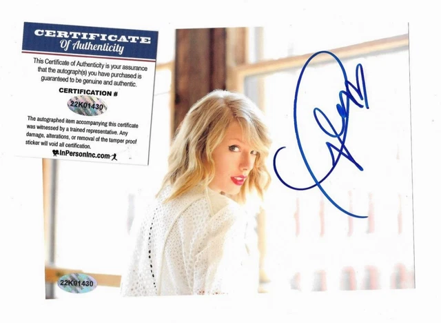 TAYLOR SWIFT Hand Signed - 7 x5 Inch Glossy Photo  Autograph Original w/COA